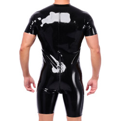 XRUB Latex Combi-Short en latex Xrub avec Zip Noir